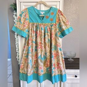 XLarge Go Softly‎ Patio Dress Short Sleeve Summer spring